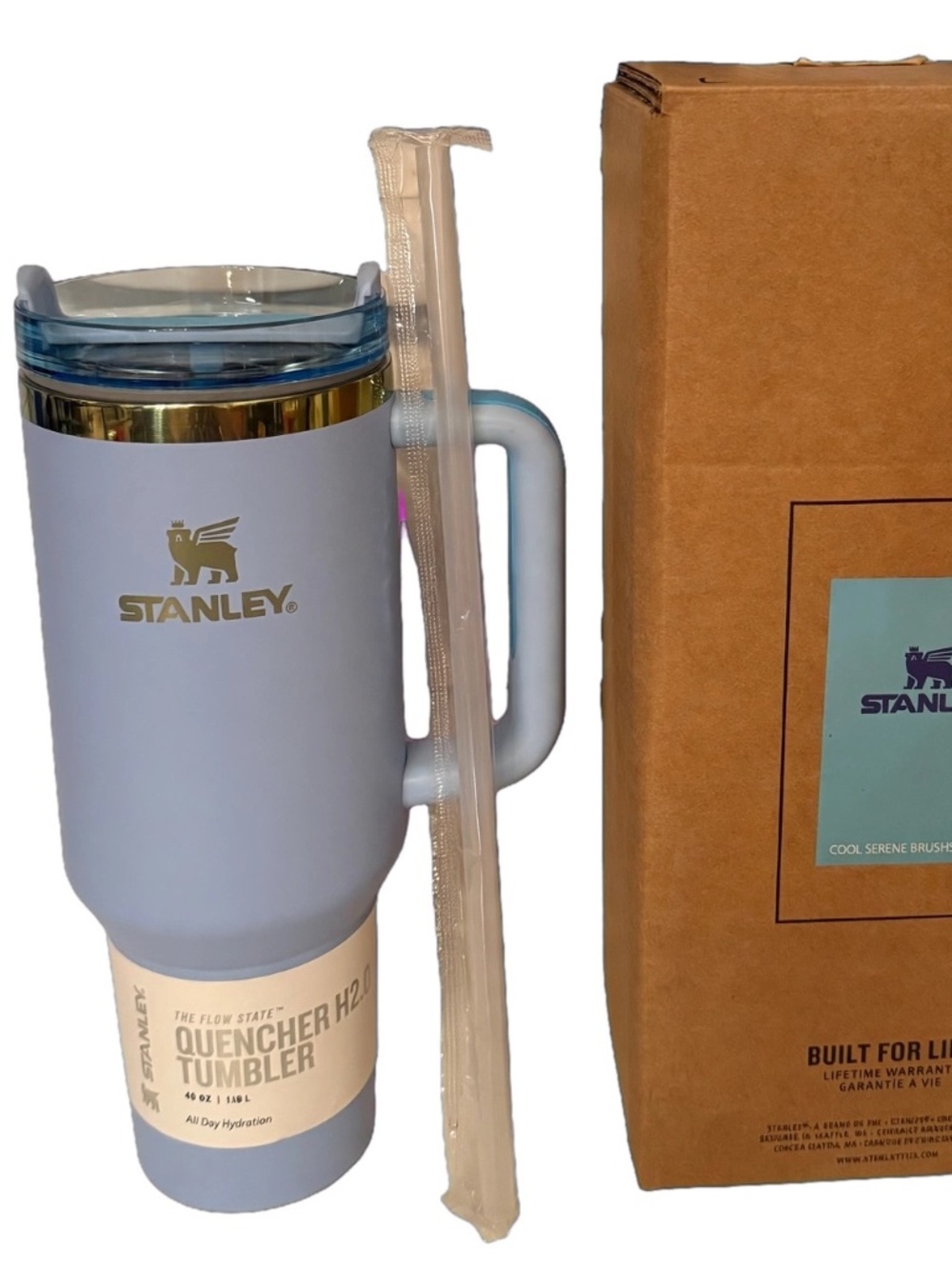 Stanley Quencher H2.0 Light Blue Oil Slick 40 ounces